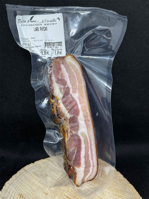 Lard fumé paysan - 250g