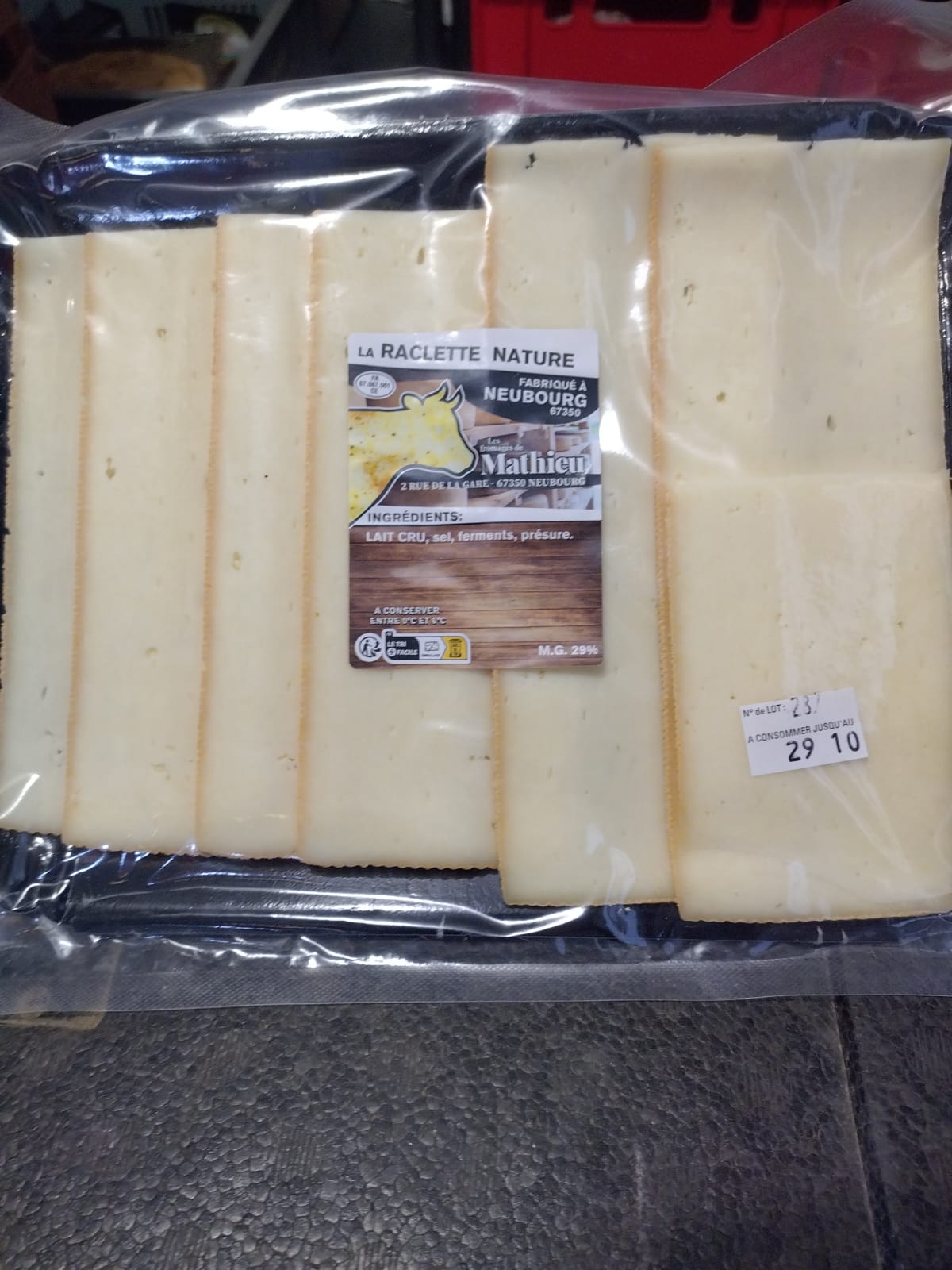 Raclette - plateau 250g